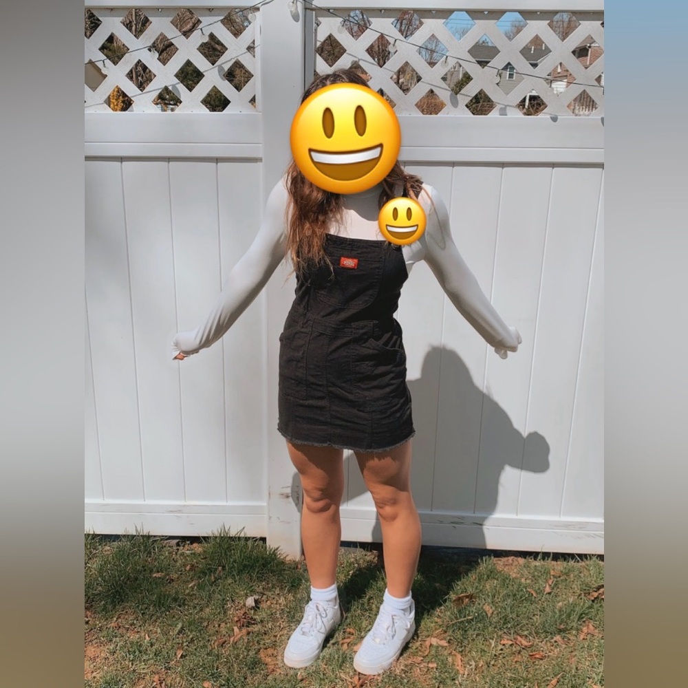 Dickies Black Denim Overall Dress